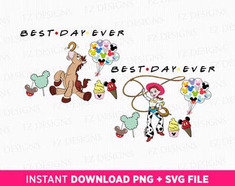 Family Vacation Svg, Toy Friends, Snacks & Balloons (PNG SVG)