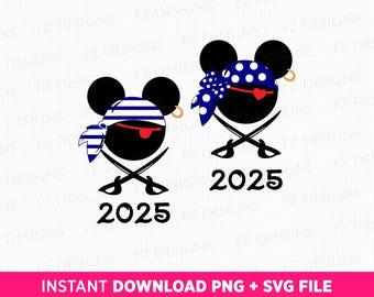 Muisoorpiraat 2025 Familievakantie SVG PNG (digitale download)
