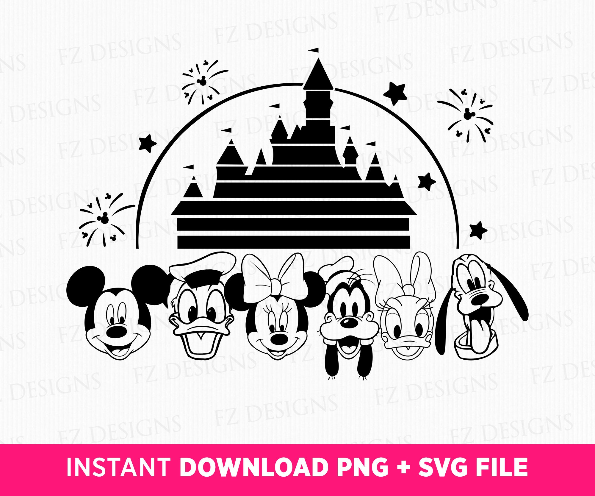 Mouse and Friends Svg, Magical Kingdom Svg, Family Trip Svg, Family ...