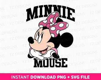 Miss Mouse Cartoon SVG, Family Vacation PNG (Digital Download)