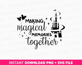 Castelo das Memórias Mágicas SVG, Viagem de Férias em Família (Arquivos PNG e SVG)
