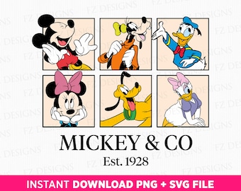 Retro Mouse and Friends Family Vacation SVG, PNG File