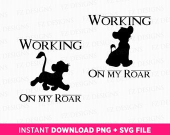 Working On My Roar Lion Cub SVG, Family Trip Design (SVG/PNG)