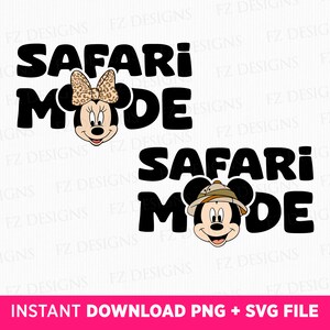 Family Safari Trip Svg, Safari Mode Svg, Mouse Couple Svg, Family Vacation Svg, Vacay Mode, Png Svg Files For Print, Instant Download