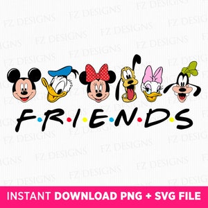 Mouse and Friends Svg, Family Vacation Svg, Mouse Best Friends Svg, Mouse and Friends Happy Face Svg, Friendship, Png Svg Files For Print