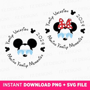 Bundle Family Vacation Svg, Couple Trip Svg, Making Family Memories Svg, Family Trip 2024 Svg, Magical Kingdom Svg, Png Svg Files For Print