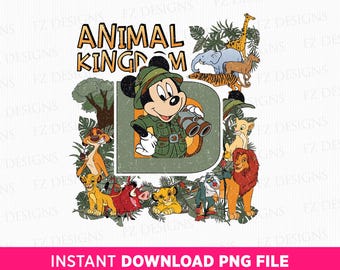 Animal Kingdom Safari Png, Maus und Freunde (Instant Download)