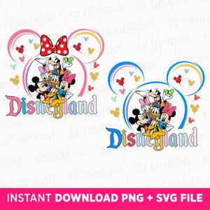 Vacaciones familiares Svg, Ratón y amigos Svg, Globos de orejas de ratón de colores Svg, Viaje familiar Svg, Oreja de ratón y lazo Svg, Archivos Svg Png