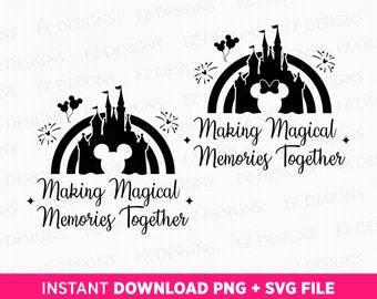 Castelo das Memórias Mágicas SVG, Design para Viagem em Família (SVG, PNG)