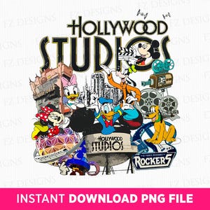 Hollywood Studios png, retro familievakantie png, magisch koninkrijk png, familie-uitje png, muis en vrienden, vakantiemodus, png voor sublimatie
