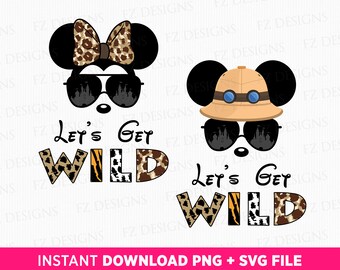 Tierreich Safari SVG, Familienurlaub PNG-Dateien (Digitaler Download)