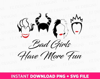 Villains Silhouette SVG, Witches Cut File (Instant Download)