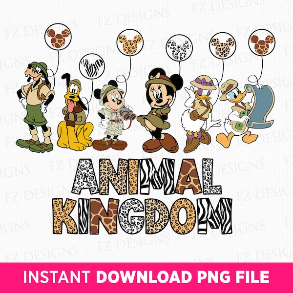 Animal Kingdom Png, Mouse and Friends Png, Family Trip Png, Vacay Mode, Family Vacation Png, Family Safari Trip, Png File For Sublimation