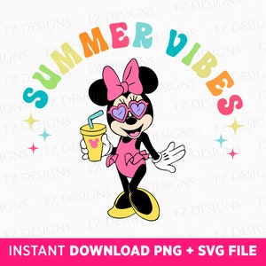 Miss Mouse Summer Vibes Svg, Retro Miss Mouse Svg, Family Vacation Svg, Family Trip Svg, Sumer Vibes Svg, SVG File For Cut, Instant Download