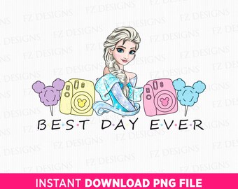 Frozen Princess Family Trip PNG, Best Day Ever, Sublimation Design (Digital Download)