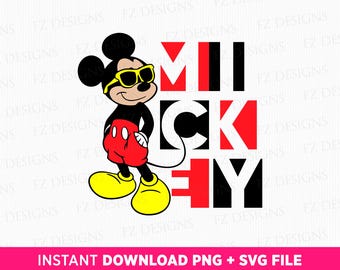 Retro Mouse Family Vacation SVG, PNG Files (Instant Download)