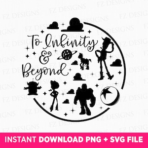 To Infinity and Beyond Svg, Family Vacation Svg, Toy Friends Silhouette Svg, Family Trip Svg, Magical Kingdom, Svg File For Cricut Cut