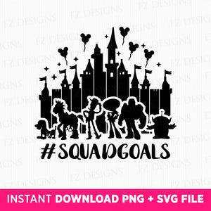 Squad Goals Svg, Toy Friends Svg, Magical Kingdom Svg, Family Trip Svg, Family Vacation Svg, Mouse Ear Balloons Svg, Png Svg Files