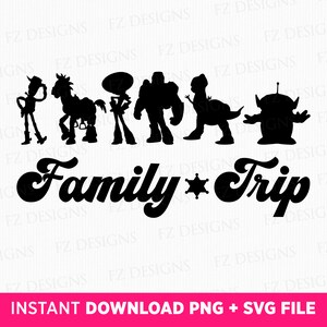 Toy Friends Svg, Family Trip Svg, Family Vacation Svg, Cowboy and Friends Svg, Vacay Mode, Png Svg Files For Print, Instant Download