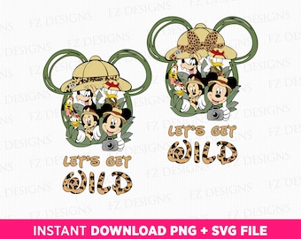 Family Safari SVG Bundle, Animal Kingdom Vacation (PNG, SVG)