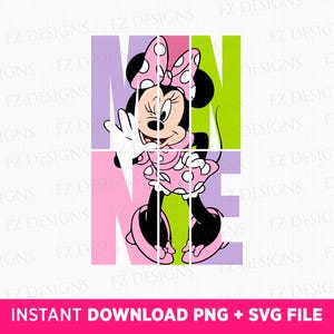 Funny Miss Mouse Svg, stripfiguur Svg, familievakantie Svg, meisjes reis Svg, familie-uitstapje Svg, Png Svg-bestanden om af te drukken, Instant Download