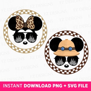 Bundle Family Safari Trip Svg, Safari Couple Mouse Svg, Matching Family Couple Svg, Magical Kingdom Svg, Vacay Mode, Png Svg Files For Print