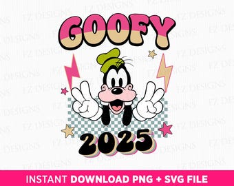 Retro Cartoon 2025 Family Trip SVG, Checkered Design (PNG SVG)