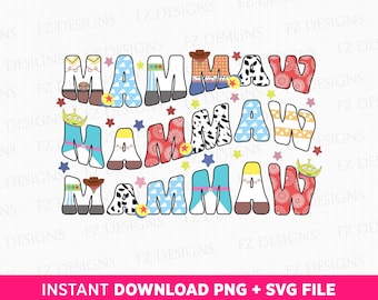 Toy Friends Mammaw SVG, Family Trip Design (PNG SVG Files)