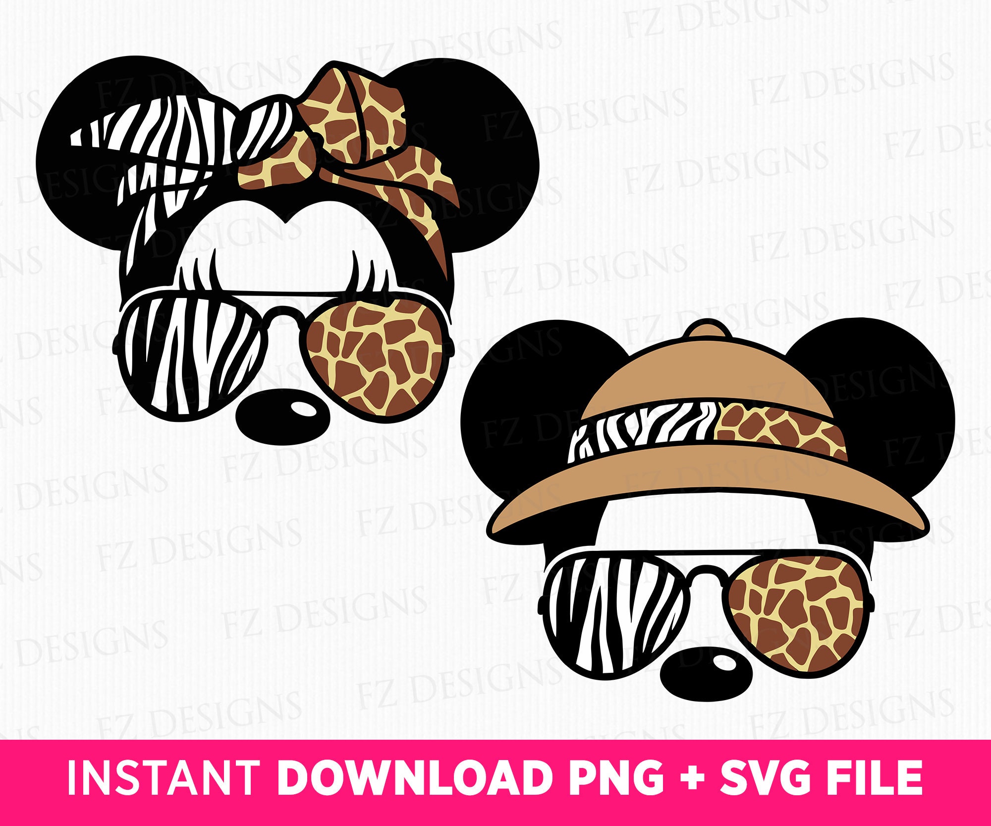 Mickey Mouse Minnie Mouse Safari Jeep Digital File Clipart PNG -   Portugal