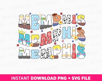 Toy Friends Memphis SVG, 2024 Family Trip Design (PNG SVG)