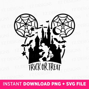 Trick or Treat Svg, Happy Halloween Svg, Halloween Magical Kingdom Svg, Halloween Mouse Svg, Spooky Vibes Svg, SVG File For Cricut Cut