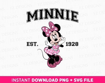 Retro Miss Mouse Est 1928 SVG, Family Vacation Design (PNG SVG)