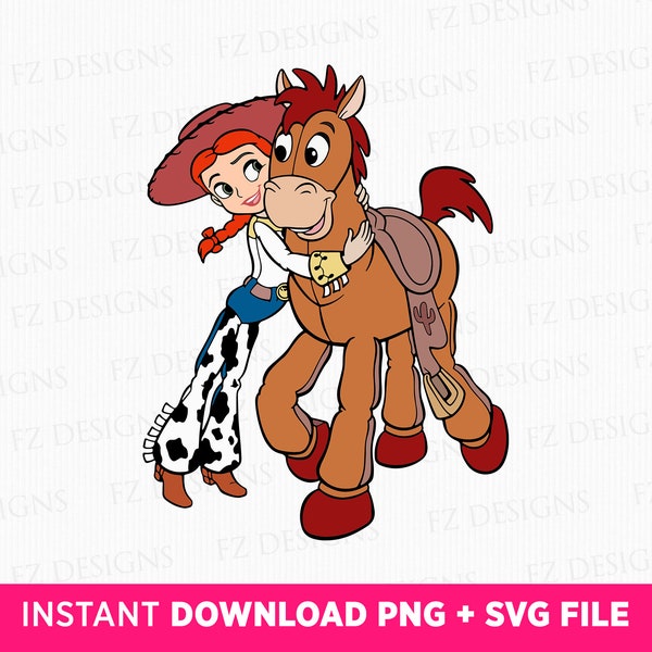 Cowgirl and Horse Svg, Toy Friends Svg, Family Vacation Svg, Happy Friends Svg, Cowgirl Smile Svg, Png Svg Files For Print, Instant Download