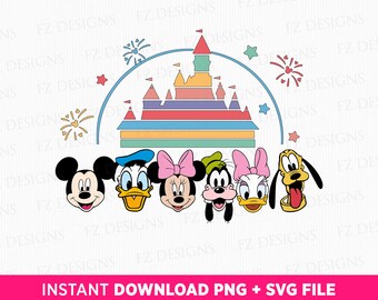 Magical Kingdom Family Trip SVG, Mouse and Friends, PNG, T-Shirt Design (Instant Download)