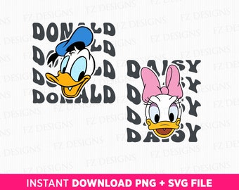 Duck and Friend Vacation SVG, PNG Files (Instant Download)