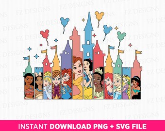 Prinsessans trupp Svg, Magiskt kungarike Svg, Familjesemester Svg, Prinsessans bästa vänner Svg, Familjeresa 2024 Svg, Png Svg-filer för utskrift