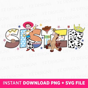 Amigos De Juguete Hermana Svg, Letras De Hermana Svg, Vacaciones Familiares Svg, Viaje Familiar 2024 Svg, Modo Vacay, Archivos Png Svg Para Sublimación