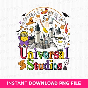Universal Studios Png, Magical Kingdom Png, Cute Characters Png, Family Trip Png, Family Vacation Png, Png File For Sublimation