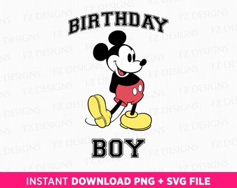 Retro Mouse Birthday Boy SVG, PNG Files (Instant Download)