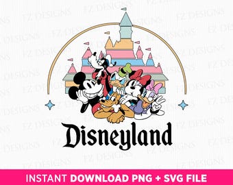 Magical Kingdom SVG, Mouse and Friends, Family Trip Vacation (Instant Download)