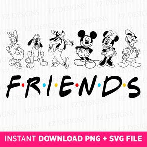 Muis en vrienden Svg, vriendschap Svg, familievakantie Svg, familievakantie Svg, familie-uitstapje Svg, Magical Kingdom Svg, Svg-bestand voor knippen