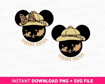 Hakuna Matata Family Vacation SVG, Lion Friends, Animal Kingdom (PNG SVG)