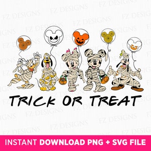 Mouse Trick or Treat Svg, Happy Halloween Svg, Mummy Mouse and Friends Svg, Spooky Vibes Svg, Halloween Balloons Svg, Png Svg Print Files