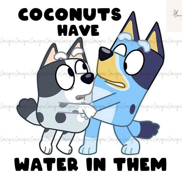 Bluey Png Coconuts Have Water Etsy