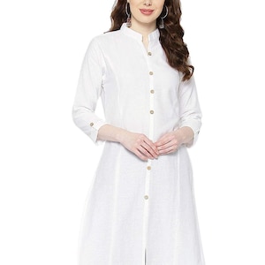 Women&#39;s Cotton Solid Kurti Multiple Colors Pure cotton Kurti top tunics handmade solid top designer Kurti kurta Elegant Straight Kurta