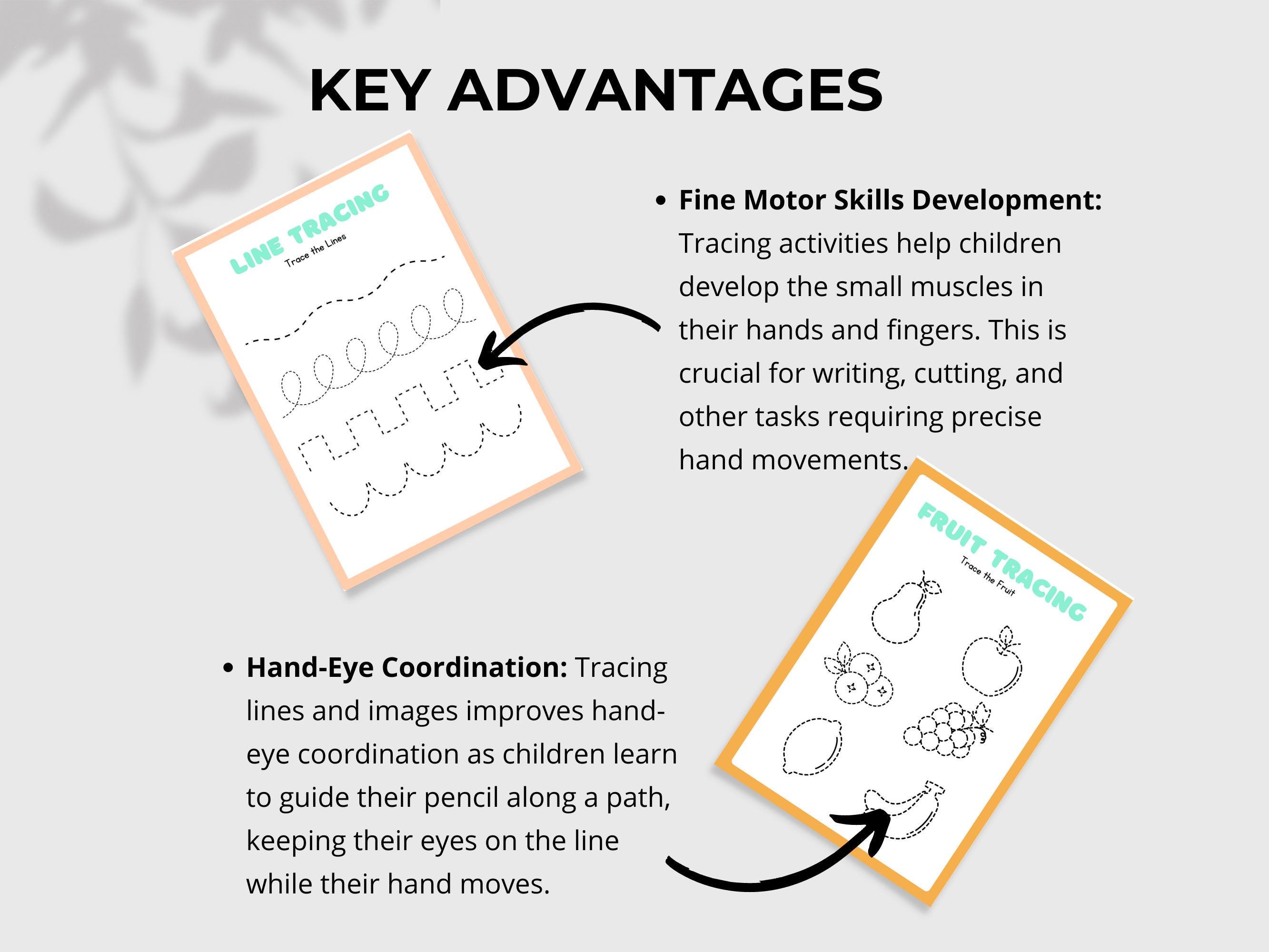 30 Preschool Tracing Worksheets: Practice Sheets for Pre K, Printable ...