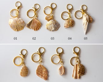 Natural Driftwood and Sea Shell Keyrings, Any Occasion Ideal Gift, Handmade Sea Lover Gift, Shell Keychain, Ocean Lover Gift, Bag accessory