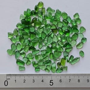 Tiny Green Sea Glass, Natural Miniature Beach Glass (2 - 9mm) from Spain, Perfect for Jewelry, Mosaic Art, DIY Crafts, Home & Aquarium Decor