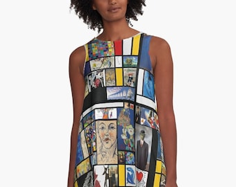 Famous Paintings Trapeze Dress
