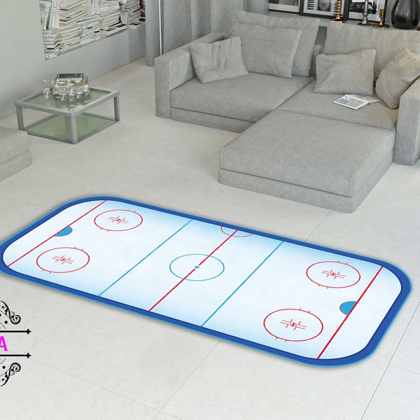 Hockey Rink Rug Etsy